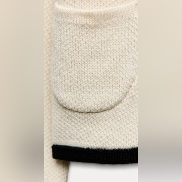 Zara KNIT CARDIGAN WITH TIES - Picture 4 of 5